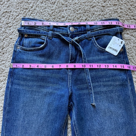 Free People We the Free Sabine Slim Straight Jeans Sz 30 HIBERNATE Blue NWT - Picture 10 of 16